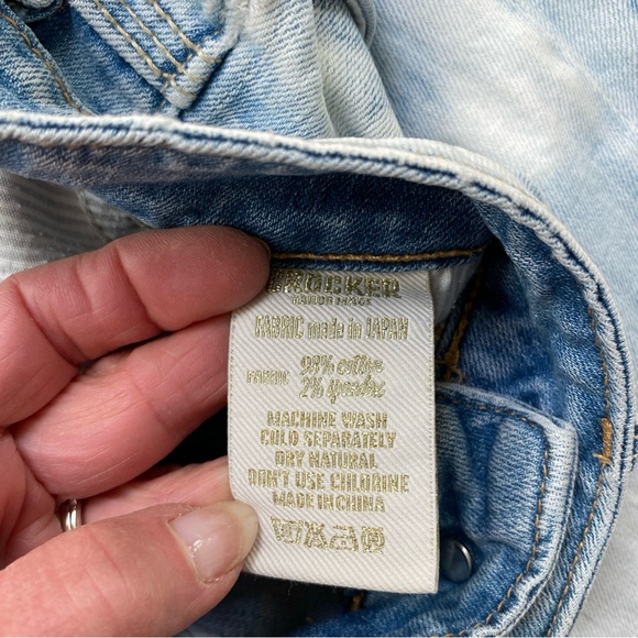 Vintage Crocker Light Blue Faded Distressed Jeans Slim Straight Low Rise  25x30 - Picture 12 of 12